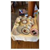 Coffee cups, bowls and plates