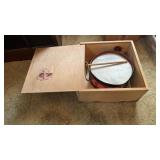 Drum in wooden box