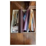 Miscellaneous notepads  envelopes and three ring