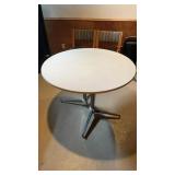 Round table and 2 chairs