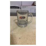 A&W root beer mini mug, baseball and misc decor