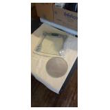 Scale, mirror, towels and wash cloths