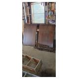 Dining table disassembled