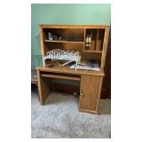 Desk with contents