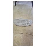 Engraved garden stone