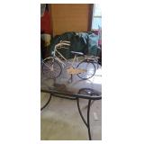 Metal bicycle yard art