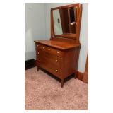 Dresser with mirror and matching chest of drawers