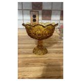 Amber moon and stars candy dish