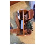 Wooden rack with decorations