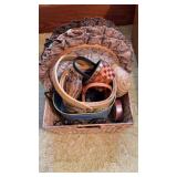 Miscellaneous baskets and hanging wreaths