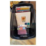 Tote with scrapbook and  photo albums and