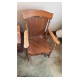 Wooden rocking chair