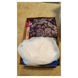 Box of scrap, sewing fabric