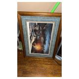 Framed print and contents of corner