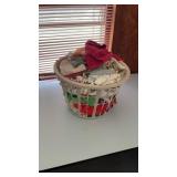 Laundry basket with wash cloths and small towels