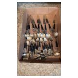 vintage Siam/Thailand brass and rosewood flatware