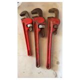 Pipe wrenches two 14ï¿½ and a 10ï¿½