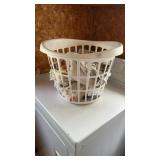 Laundry basket with towels
