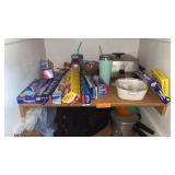 Contents of shelf and floor