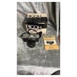 Richoh singled TLS 35mm camera with box and misc