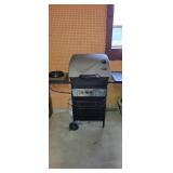 Gas grill with cover and tank
