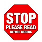Read before bidding