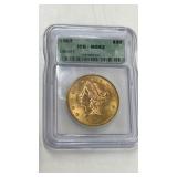 1907 Liberty Head $20 gold double eagle. ICG-