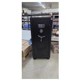 Gun safe 26 wide 58 tall and 18.5 deep. Currently