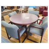 Office Table and Upholstered Office Chairs