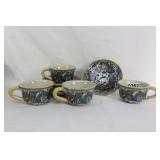 Talavera Pottery Cups And Saucers Talavera Pottery Cups And Saucers