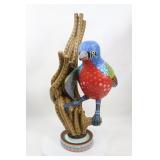 Red Belly Bird On Perch Red Belly Bird On Perch