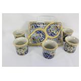 Talavera Pottery Mezcal Set Talavera Pottery Mezcal Set