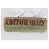 Cottage Rules Sign