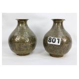 Two Brass Vases