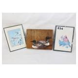 Hand Painted Loons On Board