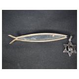 Sterling Silver Brooch And Pendant