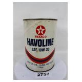 Texaco Motor Oil Can