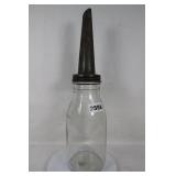 Vintage Glass Motor Oil Bottle