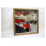 Advertising Mirror & Clock