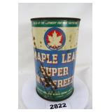 Maple Leaf Antifreeze Tin Can