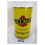 Pennzoil Motor Oil Tin Can