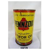 Pennzoil Motor Oil Tin Can
