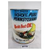 Motomaster Motor Oil Tin Gallon Can