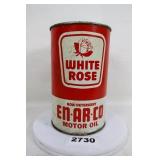 White Rose Motor Oil Can