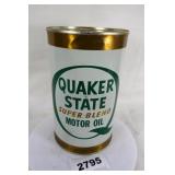 Quaker State Motor Oil Tin Can