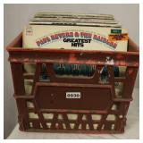 LP Records In Milk Crate