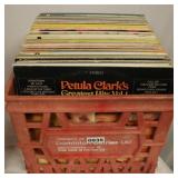 LP Records In Milk Crate