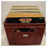 LP Records In Milk Crate