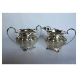 Antique Sterling Silver Cream & Sugar