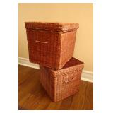 Two Wicker Boxes